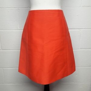 Kate Spade New York Women Size 2 A Line Skirt Orange Bright Coral 100% Polyester